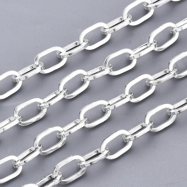 PandaHall 304 Stainless Steel Paperclip Chains, Drawn Elongated Cable Chains, with Spool, Unwelded, Flat Oval, Silver, 7x4x1mm, about 65.61...
PandaHall 304 Stainless Steel Paperclip Chains, Drawn Elongated Cable Chains, with Spool, Unwelded, Flat Oval, Silver, 7x4x1mm, about 65.61...