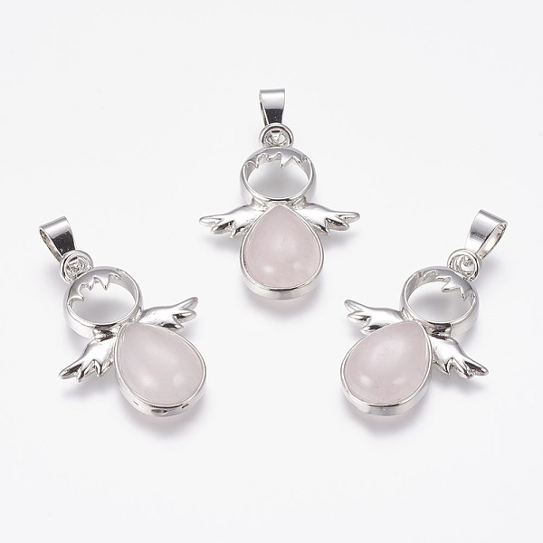 PandaHall Natural Rose Quartz Pendants, Angel, with Brass Finding, Platinum, 34x25.5x4.5~6.5mm, Hole: 4~5x7mm Rose Quartz Angel & Fairy
PandaHall Natural Rose Quartz Pendants, Angel, with Brass Finding, Platinum, 34x25.5x4.5~6.5mm, Hole: 4~5x7mm Rose Quartz Angel & Fairy