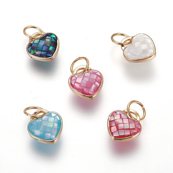 PandaHall Brass Enamel Charms, with Freshwater Shell, Heart, Golden, Mixed Color, 11.5x10x5.3mm, Hole: 6x0.7mm Brass+Enamel Heart Multicolor
PandaHall Brass Enamel Charms, with Freshwater Shell, Heart, Golden, Mixed Color, 11.5x10x5.3mm, Hole: 6x0.7mm Brass+Enamel Heart Multicolor