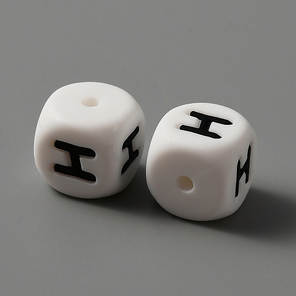 PandaHall Food Grade Eco-Friendly Silicone Beads, Chewing Beads For Teethers, DIY Nursing Necklaces Making, White Cube with Black Letter...
PandaHall Food Grade Eco-Friendly Silicone Beads, Chewing Beads For Teethers, DIY Nursing Necklaces Making, White Cube with Black Letter...