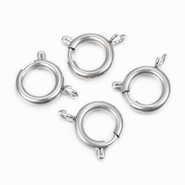 PandaHall 304 Stainless Steel Smooth Surface Spring Ring Clasps, Stainless Steel Color, 18.5x14x2.5mm, Hole: 3mm 304 Stainless Steel
PandaHall 304 Stainless Steel Smooth Surface Spring Ring Clasps, Stainless Steel Color, 18.5x14x2.5mm, Hole: 3mm 304 Stainless Steel