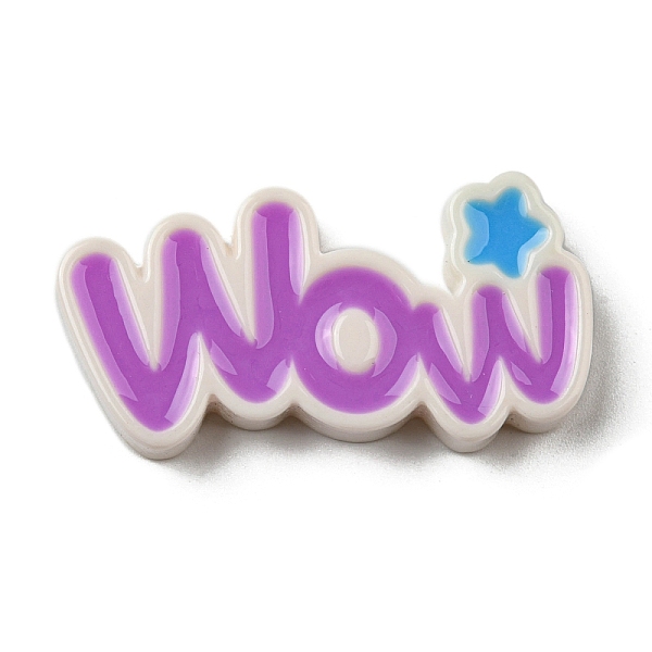 PandaHall Opaque Resin Enamel Cabochons, Word Wow, Dark Orchid, 21x41x5mm Resin Word
PandaHall Opaque Resin Enamel Cabochons, Word Wow, Dark Orchid, 21x41x5mm Resin Word