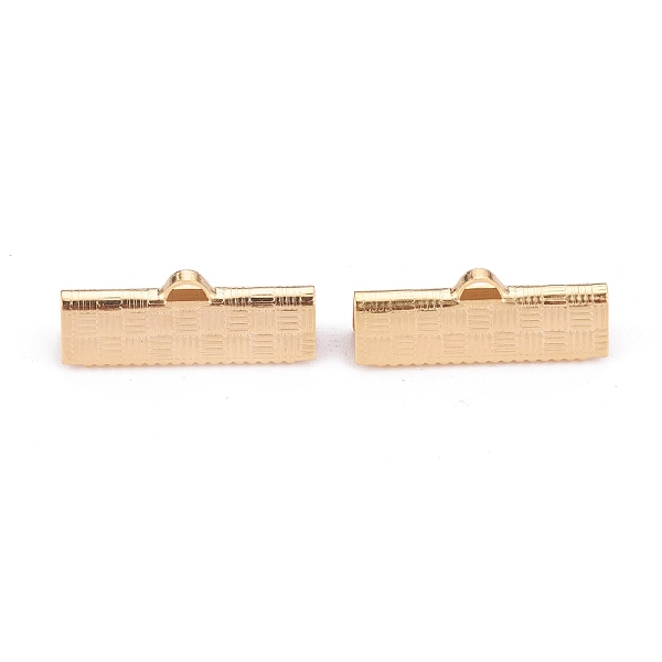 PandaHall 304 Stainless Steel Ribbon Crimp Ends, Golden, 7x20x5mm, Hole: 1.4x0.5mm 304 Stainless Steel
PandaHall 304 Stainless Steel Ribbon Crimp Ends, Golden, 7x20x5mm, Hole: 1.4x0.5mm 304 Stainless Steel
