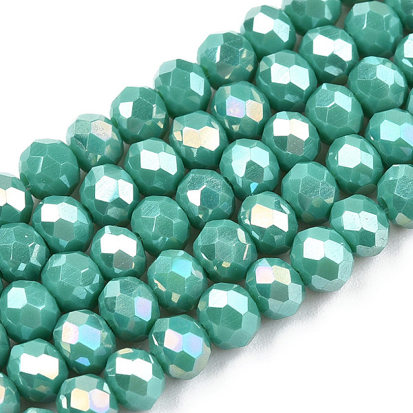 PandaHall Electroplate Glass Beads Strands, Pearl Luster Plated, Faceted, Rondelle, Light Sea Green, 10x8mm, Hole: 1mm, about...
PandaHall Electroplate Glass Beads Strands, Pearl Luster Plated, Faceted, Rondelle, Light Sea Green, 10x8mm, Hole: 1mm, about...