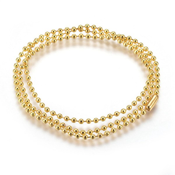 PandaHall Stainless Steel Ball Chain Necklace Making, Golden, 22.5 inch(57.2cm), 2.5mm Stainless Steel
PandaHall Stainless Steel Ball Chain Necklace Making, Golden, 22.5 inch(57.2cm), 2.5mm Stainless Steel