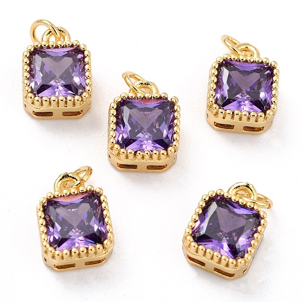 PandaHall Real 18K Gold Plated Brass Inlaid Cubic Zirconia Charms, with Jump Ring, Long-Lasting Plated, Square, Purple, 9.5x7x4mm, Jump Ring...
PandaHall Real 18K Gold Plated Brass Inlaid Cubic Zirconia Charms, with Jump Ring, Long-Lasting Plated, Square, Purple, 9.5x7x4mm, Jump Ring...