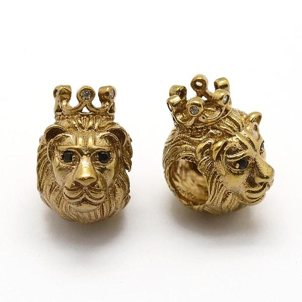 PandaHall Brass Beads, Nickel Free, with Cubic Zirconia, Large Hole Beads, Lion with Crown, Raw(Unplated), 14x9.5x12.5mm, Hole: 5mm Brass...
PandaHall Brass Beads, Nickel Free, with Cubic Zirconia, Large Hole Beads, Lion with Crown, Raw(Unplated), 14x9.5x12.5mm, Hole: 5mm Brass...
