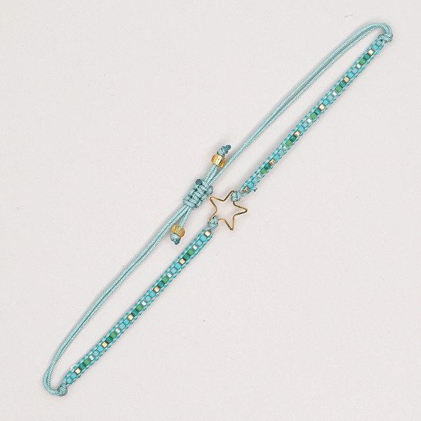 PandaHall Ethnic Miyuki Beaded Braided Couple Bracelets, Golden Tone Star Stainless Steel Adjustable Bracelets for Women Glass Star
PandaHall Ethnic Miyuki Beaded Braided Couple Bracelets, Golden Tone Star Stainless Steel Adjustable Bracelets for Women Glass Star