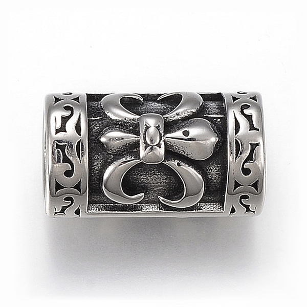 PandaHall 304 Stainless Steel Beads, Column with Fleur De Lis, Antique Silver, 20.5x13x12mm, Hole: 8.5mm 304 Stainless Steel Column
PandaHall 304 Stainless Steel Beads, Column with Fleur De Lis, Antique Silver, 20.5x13x12mm, Hole: 8.5mm 304 Stainless Steel Column