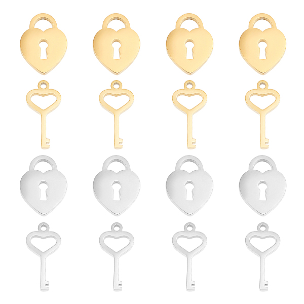 PandaHall 16Pcs 2 Style 304 Stainless Steel Pendants, Laser Cut, Heart Key & lOCK, Golden & Stainless Steel Color, 11.7~13x6.5~7.8x1.7mm...
PandaHall 16Pcs 2 Style 304 Stainless Steel Pendants, Laser Cut, Heart Key & lOCK, Golden & Stainless Steel Color, 11.7~13x6.5~7.8x1.7mm...