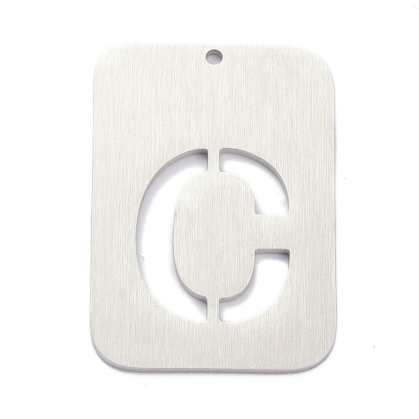 PandaHall 304 Stainless Steel Pendants, Rectangle with Alphabet, Hollow, Letter.C, 32x22x1mm, Hole: 1.5mm 304 Stainless Steel Letter C
PandaHall 304 Stainless Steel Pendants, Rectangle with Alphabet, Hollow, Letter.C, 32x22x1mm, Hole: 1.5mm 304 Stainless Steel Letter C