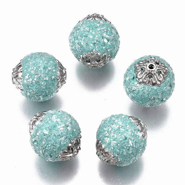PandaHall Handmade Indonesia Beads, with Metal Findings, Round, Golden, Pale Turquoise, 19.5x18.5~19mm, Hole: 1.5mm Polymer Clay Round
PandaHall Handmade Indonesia Beads, with Metal Findings, Round, Golden, Pale Turquoise, 19.5x18.5~19mm, Hole: 1.5mm Polymer Clay Round
