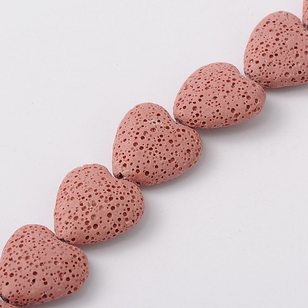 PandaHall Dyed Natural Lava Rock Bead Strands, Heart, Pink, 20~21x20~21x7~8mm, Hole: 1mm, about 20pcs/strand, 15.55 inch Lava Rock Heart...
PandaHall Dyed Natural Lava Rock Bead Strands, Heart, Pink, 20~21x20~21x7~8mm, Hole: 1mm, about 20pcs/strand, 15.55 inch Lava Rock Heart...