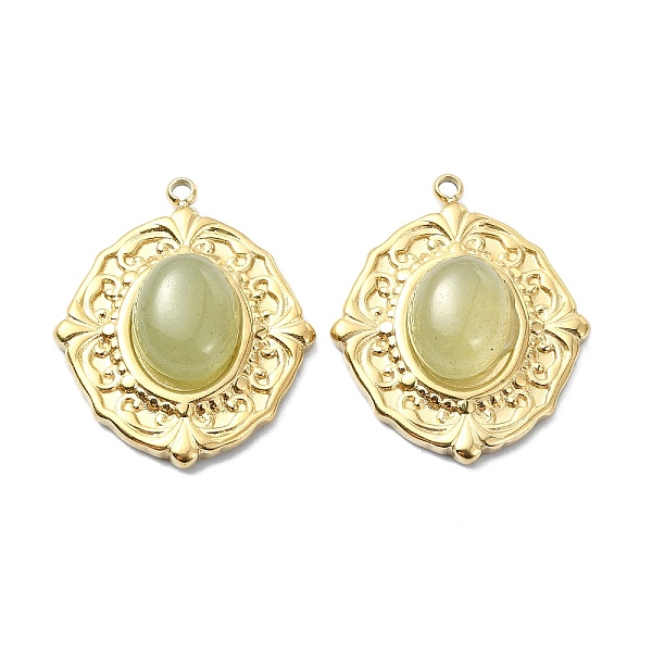PandaHall Natural Green Aventurine Oval Pendants, 304 Stainless Steel Charms, Real 14K Gold Plated, 23.5x19.5x6mm, Hole: 1.5mm Green...
PandaHall Natural Green Aventurine Oval Pendants, 304 Stainless Steel Charms, Real 14K Gold Plated, 23.5x19.5x6mm, Hole: 1.5mm Green...