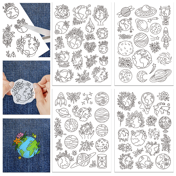 PandaHall 4 Sheets 11.6x8.2 Inch Stick and Stitch Embroidery Patterns, Non-woven Fabrics Water Soluble Embroidery Stabilizers, Map...
PandaHall 4 Sheets 11.6x8.2 Inch Stick and Stitch Embroidery Patterns, Non-woven Fabrics Water Soluble Embroidery Stabilizers, Map...