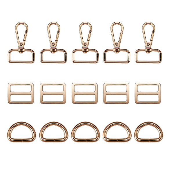 PandaHall 15Pcs 3 Style Purse Making Findings, including Iron D Rings, Alloy Slider Buckles & Swivel Clasps, Light Gold...
PandaHall 15Pcs 3 Style Purse Making Findings, including Iron D Rings, Alloy Slider Buckles & Swivel Clasps, Light Gold...