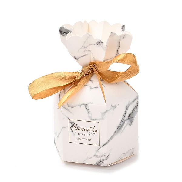 PandaHall Paper Candy Boxes, Jewelry Candy Wedding Party Gift Packaging, with Ribbon, Hexagonal Vase, Marble Pattern, 7.25x7.2x13.1cm Paper...
PandaHall Paper Candy Boxes, Jewelry Candy Wedding Party Gift Packaging, with Ribbon, Hexagonal Vase, Marble Pattern, 7.25x7.2x13.1cm Paper...