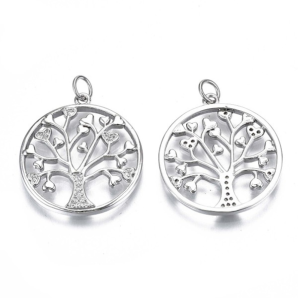 PandaHall Brass Micro Pave Clear Cubic Zirconia Pendants, with Jump Ring, Cadmium Free & Nickel Free & Lead Free, Flat Round with Tree, Real...
PandaHall Brass Micro Pave Clear Cubic Zirconia Pendants, with Jump Ring, Cadmium Free & Nickel Free & Lead Free, Flat Round with Tree, Real...