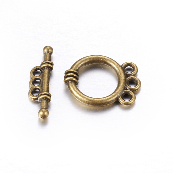 PandaHall Tibetan Style Alloy Toggle Clasps, Ring, Antique Bronze, Cadmium Free & Nickel Free & Lead Free, 18x14x3.5mm, Hole: 2mm Alloy Ring
PandaHall Tibetan Style Alloy Toggle Clasps, Ring, Antique Bronze, Cadmium Free & Nickel Free & Lead Free, 18x14x3.5mm, Hole: 2mm Alloy Ring