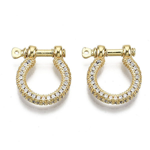 PandaHall Brass Micro Pave Clear Cubic Zirconia D-Ring Anchor Shackle Clasps, for Bracelets Making, Nickel Free, Real 16K Gold Plated...
PandaHall Brass Micro Pave Clear Cubic Zirconia D-Ring Anchor Shackle Clasps, for Bracelets Making, Nickel Free, Real 16K Gold Plated...