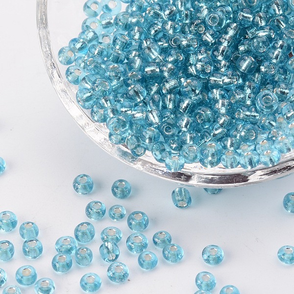PandaHall (Repacking Service Available) 6/0 Glass Seed Beads, Silver Lined Round Hole, Round, Pale Turquoise, 4mm, Hole: 1.5mm, about...
PandaHall (Repacking Service Available) 6/0 Glass Seed Beads, Silver Lined Round Hole, Round, Pale Turquoise, 4mm, Hole: 1.5mm, about...
