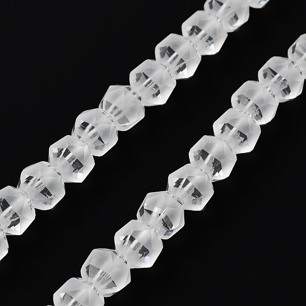 PandaHall Electroplate Transparent Glass Beads Strands, Frosted, Faceted, Lantern, Clear, 7x7.8x7.5mm, Hole: 1.5mm, about 72pcs/strand...
PandaHall Electroplate Transparent Glass Beads Strands, Frosted, Faceted, Lantern, Clear, 7x7.8x7.5mm, Hole: 1.5mm, about 72pcs/strand...
