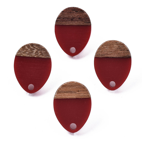 PandaHall Opaque Resin & Walnut Wood Stud Earring Findings, with 304 Stainless Steel Pin, Teardrop, Dark Red, 17x13mm, Hole: 1.8mm, Pin...
PandaHall Opaque Resin & Walnut Wood Stud Earring Findings, with 304 Stainless Steel Pin, Teardrop, Dark Red, 17x13mm, Hole: 1.8mm, Pin...