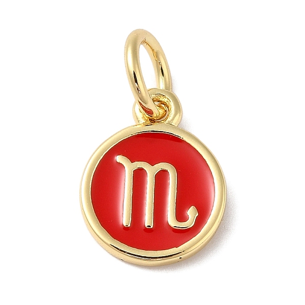 PandaHall Real 18K Gold Plated Brass Enamel Charms, with Jump Ring, Long-Lasting Plated, Lead Free & Cadmium Free, Flat Round with Scorpio..., Red
PandaHall Real 18K Gold Plated Brass Enamel Charms, with Jump Ring, Long-Lasting Plated, Lead Free & Cadmium Free, Flat Round with Scorpio..., Red