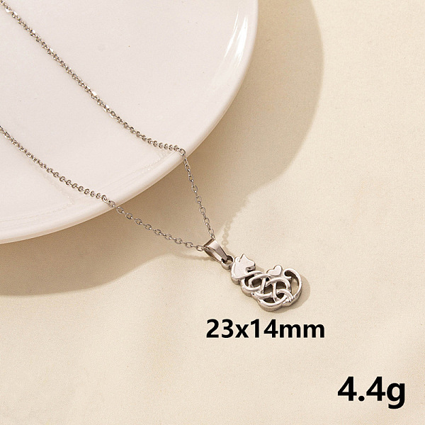 PandaHall 304 Stainless Steel Cat Shape Pendant Necklaces, Cable Chain Necklaces Stainless Steel Cat Shape 
PandaHall 304 Stainless Steel Cat Shape Pendant Necklaces, Cable Chain Necklaces Stainless Steel Cat Shape