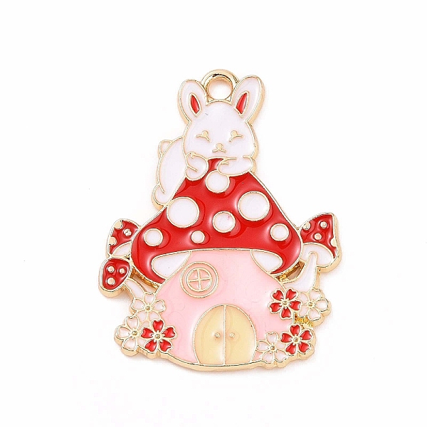 PandaHall Alloy Enamel Pendants, Rabbit with Mushroom House Charm, Red, 30.5x23x1mm, Hole: 2mm Alloy+Enamel Mushroom Red
PandaHall Alloy Enamel Pendants, Rabbit with Mushroom House Charm, Red, 30.5x23x1mm, Hole: 2mm Alloy+Enamel Mushroom Red