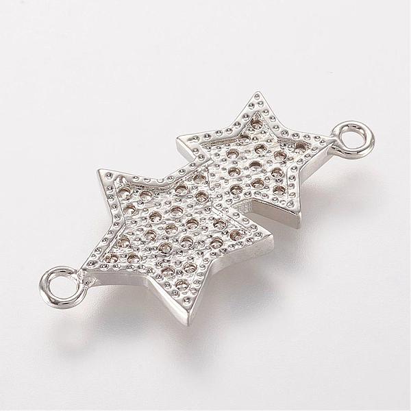 PandaHall Brass Micro Pave Cubic Zirconia Links, Star, Platinum, 25x13x2mm, Hole: 1mm Brass+Cubic Zirconia Star
PandaHall Brass Micro Pave Cubic Zirconia Links, Star, Platinum, 25x13x2mm, Hole: 1mm Brass+Cubic Zirconia Star
