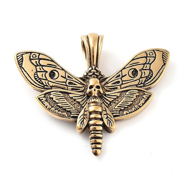 PandaHall 304 Stainless Steel Pendants, Butterfly with Skull Charm, Antique Golden, 35.5x43x5.8mm, Hole: 4.8mm 304 Stainless Steel Butterfly
PandaHall 304 Stainless Steel Pendants, Butterfly with Skull Charm, Antique Golden, 35.5x43x5.8mm, Hole: 4.8mm 304 Stainless Steel Butterfly