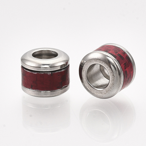 PandaHall 304 Stainless Steel European Beads, with Fiber, Large Hole Beads, Column with Basket Weave Pattern, Stainless Steel Color, Crimson..., Pink
PandaHall 304 Stainless Steel European Beads, with Fiber, Large Hole Beads, Column with Basket Weave Pattern, Stainless Steel Color, Crimson..., Pink