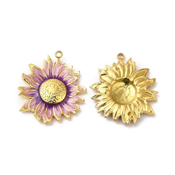 PandaHall Real 18K Gold Plated 304 Stainless Steel Pendants, with Enamel, Flower Charm, Lilac, 23.5x20.5x3mm, Hole: 1.4mm Stainless..., Purple
PandaHall Real 18K Gold Plated 304 Stainless Steel Pendants, with Enamel, Flower Charm, Lilac, 23.5x20.5x3mm, Hole: 1.4mm Stainless..., Purple