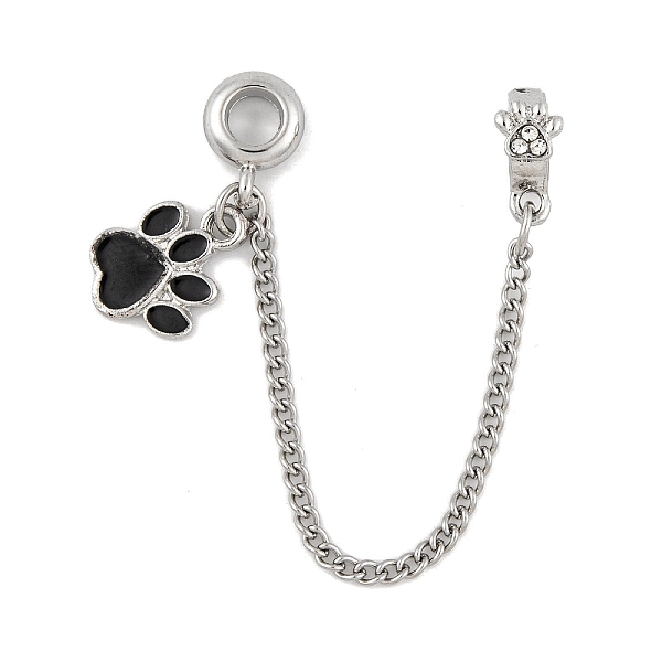 PandaHall Rack Plating Paw Print Alloy Black Enamel European Safety Chains, for European Bracelet Making, Platinum, 98mm, Paw Print...
PandaHall Rack Plating Paw Print Alloy Black Enamel European Safety Chains, for European Bracelet Making, Platinum, 98mm, Paw Print...