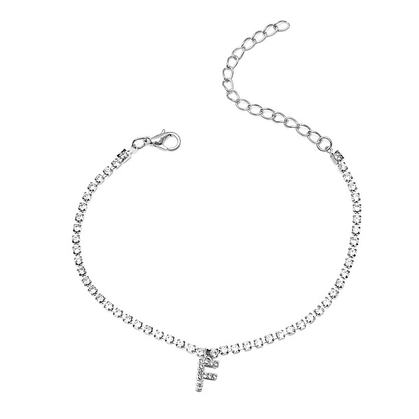 PandaHall Fashionable and Creative Rhinestone Anklet Bracelets, English Letter F Hip-hop Creative Beach Anklet for Women Alloy
PandaHall Fashionable and Creative Rhinestone Anklet Bracelets, English Letter F Hip-hop Creative Beach Anklet for Women Alloy