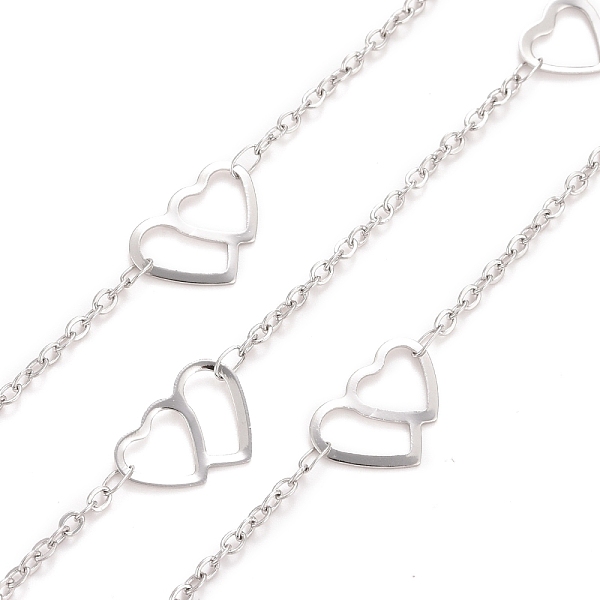 PandaHall 304 Stainless Steel Heart Link Cable Chains, Soldered, with Spool, Stainless Steel Color, 3x2x0.5mm 304 Stainless Steel
PandaHall 304 Stainless Steel Heart Link Cable Chains, Soldered, with Spool, Stainless Steel Color, 3x2x0.5mm 304 Stainless Steel
