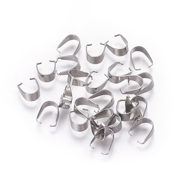 PandaHall 201 Stainless Steel Snap on Bails, Stainless Steel Color, 12.5x8x6mm 201 Stainless Steel
PandaHall 201 Stainless Steel Snap on Bails, Stainless Steel Color, 12.5x8x6mm 201 Stainless Steel