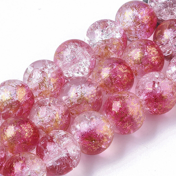 PandaHall Transparent Spray Painted Crackle Glass Bead Strands, with Golden Foil, Round, Camellia, 10~11mm, Hole: 1.4~1.6mm, about..., Pink
PandaHall Transparent Spray Painted Crackle Glass Bead Strands, with Golden Foil, Round, Camellia, 10~11mm, Hole: 1.4~1.6mm, about..., Pink