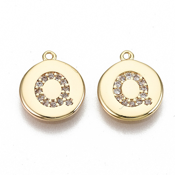 PandaHall Brass Micro Pave Clear Cubic Zirconia Charms, Nickel Free, Real 18K Gold Plated, Flat Round, Letter.Q, 11.5x10x1mm, Hole: 0.9mm...
PandaHall Brass Micro Pave Clear Cubic Zirconia Charms, Nickel Free, Real 18K Gold Plated, Flat Round, Letter.Q, 11.5x10x1mm, Hole: 0.9mm...