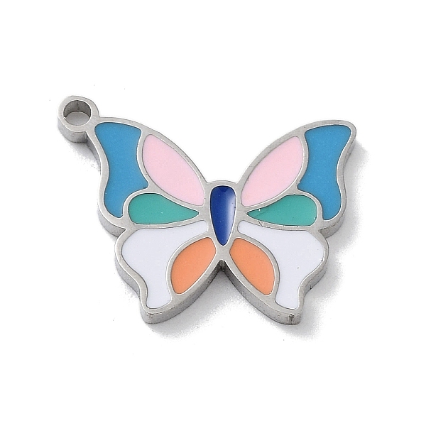 PandaHall 304 Stainless Steel Pendants, with Enamel, Butterfly Charm, Stainless Steel Color, 13x16x1.5mm, Hole: 1.4mm Stainless Steel+Enamel..., Pink
PandaHall 304 Stainless Steel Pendants, with Enamel, Butterfly Charm, Stainless Steel Color, 13x16x1.5mm, Hole: 1.4mm Stainless Steel+Enamel..., Pink