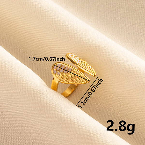 PandaHall Vintage 304 Stainless Steel Enamel Cuff Ring, Wing Wide Band Open Ring for Women, Golden 304 Stainless Steel Wing
PandaHall Vintage 304 Stainless Steel Enamel Cuff Ring, Wing Wide Band Open Ring for Women, Golden 304 Stainless Steel Wing