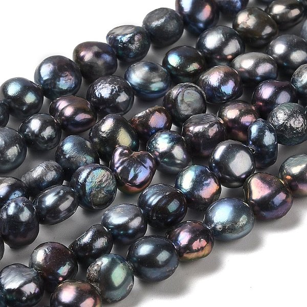 PandaHall Natural Cultured Freshwater Pearl Beads Strands, Dyed, Two Sides Polished, Grade 3A, Black, 7~8.5x8~9x5~7mm, Hole: 0.6mm, about...
PandaHall Natural Cultured Freshwater Pearl Beads Strands, Dyed, Two Sides Polished, Grade 3A, Black, 7~8.5x8~9x5~7mm, Hole: 0.6mm, about...
