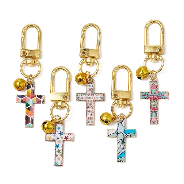 PandaHall Cross Alloy Enamel Pendants Decorations, with Alloy Swivel Clasps and Brass Bell Charm, Mixed Color, 63mm, 5pcs/set Alloy+Enamel..., Multicolor
PandaHall Cross Alloy Enamel Pendants Decorations, with Alloy Swivel Clasps and Brass Bell Charm, Mixed Color, 63mm, 5pcs/set Alloy+Enamel..., Multicolor