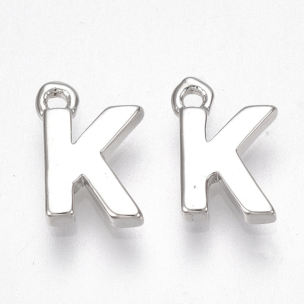 PandaHall Brass Charms, Letter, Nickel Free, Real Platinum Plated, Letter.K, 8.5x6x1.5mm, Hole: 0.8mm Brass Letter K
PandaHall Brass Charms, Letter, Nickel Free, Real Platinum Plated, Letter.K, 8.5x6x1.5mm, Hole: 0.8mm Brass Letter K