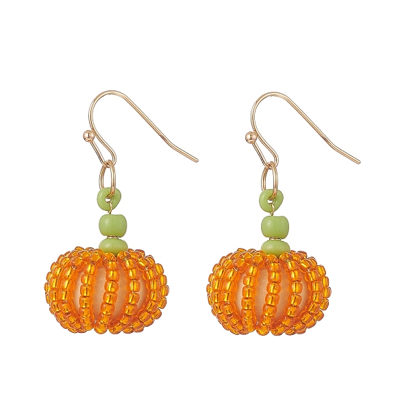 PandaHall Wood & Seed Beaded Pumpkin Pendant Dangle Earring, Long-Lasting Real 18K Gold Plated Brass Jewelry for Women, Dark Orange, 35mm...
PandaHall Wood & Seed Beaded Pumpkin Pendant Dangle Earring, Long-Lasting Real 18K Gold Plated Brass Jewelry for Women, Dark Orange, 35mm...