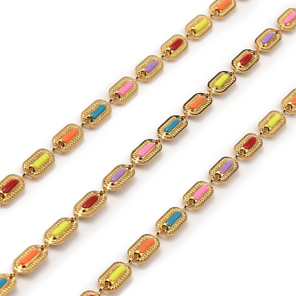 PandaHall Enamel Oval Link Chains, with 304 Stainless Steel Findings, Soldered, with Spool, Colorful, 11.5x4.5x2mm, about 32.81 Feet...
PandaHall Enamel Oval Link Chains, with 304 Stainless Steel Findings, Soldered, with Spool, Colorful, 11.5x4.5x2mm, about 32.81 Feet...