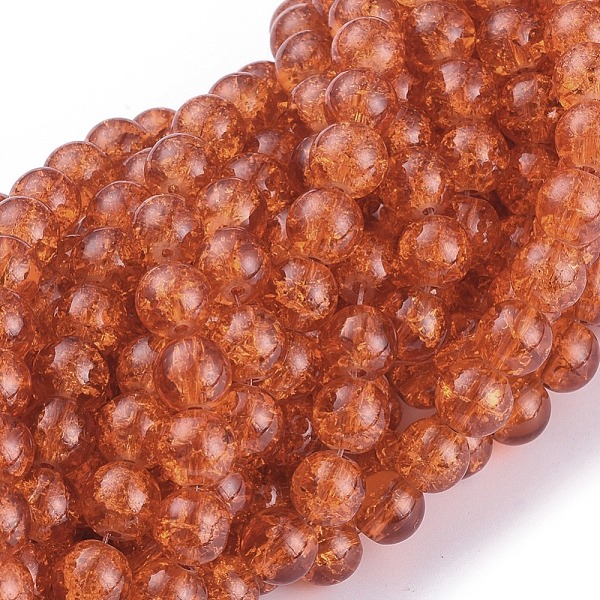PandaHall Crackle Glass Round Beads Strands, Dark Orange, 8mm, Hole: 1.3~1.6mm, about 100pcs/strand, 31.4 inch Glass Round Orange
PandaHall Crackle Glass Round Beads Strands, Dark Orange, 8mm, Hole: 1.3~1.6mm, about 100pcs/strand, 31.4 inch Glass Round Orange