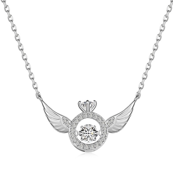 PandaHall 925 Sterling Silver Pendant Necklaces, Micro Pave Clear Cubic Zirconia, Wings, Real Platinum Plated, 15.83 inch(40.2cm) Sterling...
PandaHall 925 Sterling Silver Pendant Necklaces, Micro Pave Clear Cubic Zirconia, Wings, Real Platinum Plated, 15.83 inch(40.2cm) Sterling...
