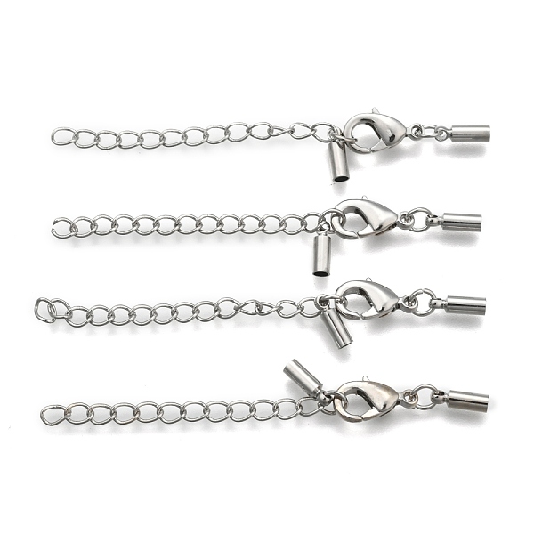 PandaHall Brass Chain Extender, with Cord Ends and Lobster Claw Clasps, Platinum, Chain Extender: 40mm, Cord End: 2mm inner diameter Brass
PandaHall Brass Chain Extender, with Cord Ends and Lobster Claw Clasps, Platinum, Chain Extender: 40mm, Cord End: 2mm inner diameter Brass